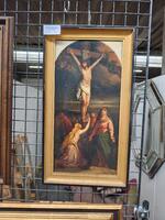 Huile sur toile religieux 