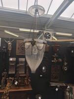 Lustre verre et bronzaille 