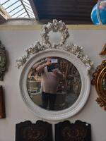 Miroir patiné en bois 