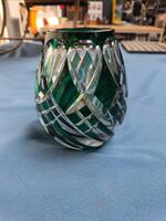 Vase en cristal ton Vert 